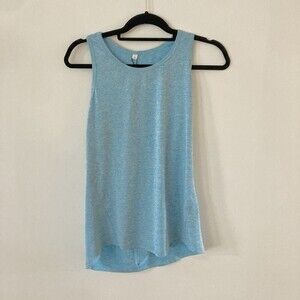 NWT Muzniuer Women's Size Small Blue Sleeveless Athletic Tank Top Twist Back